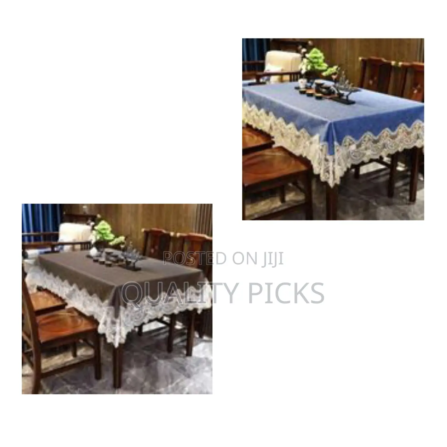 Household Leather Table Mat Lace Edge