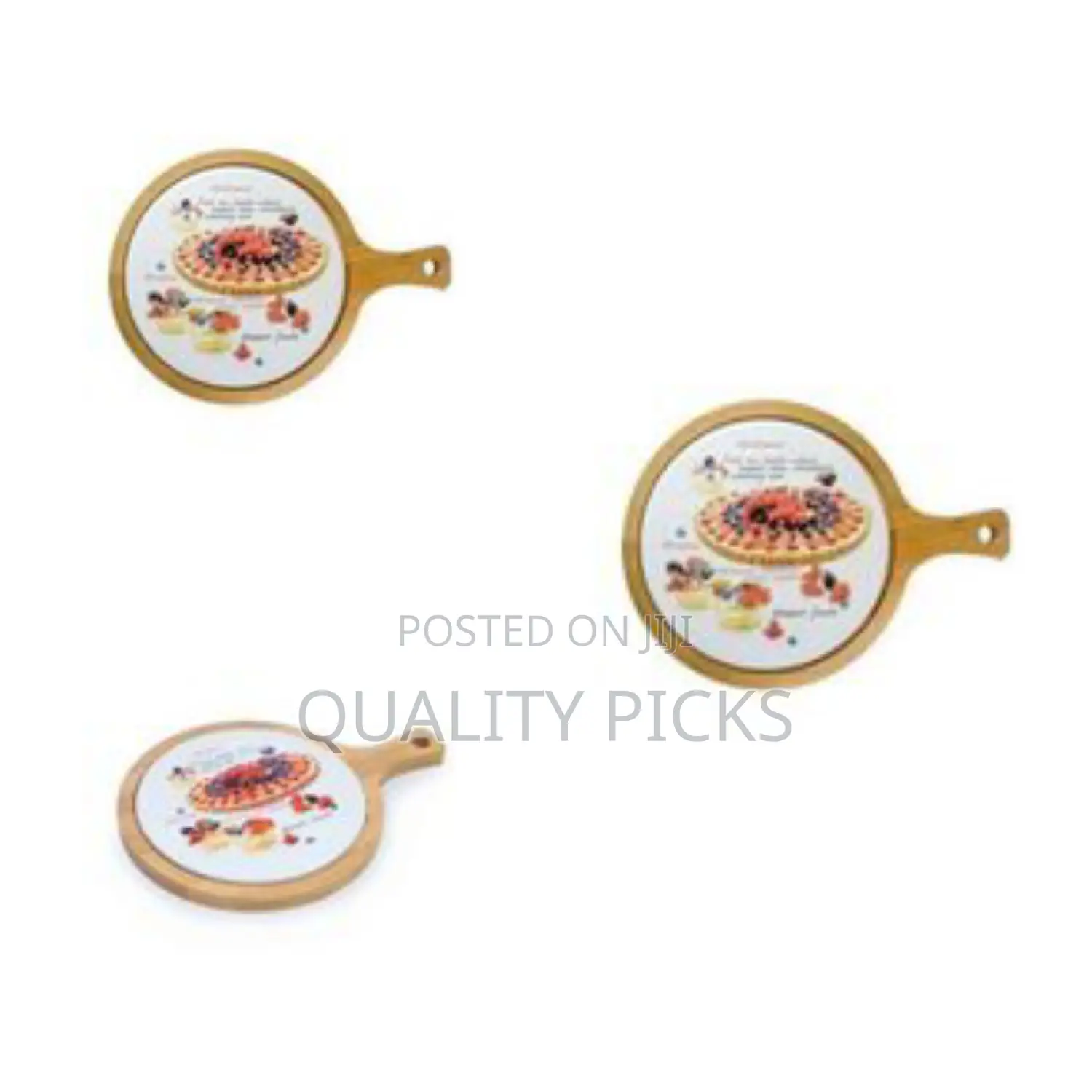 30cm Ceramic Bamboo Wooden Plate for Cakes and Sweets Serving Steak