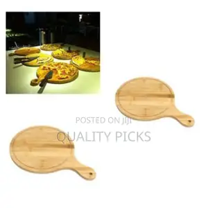 25cm Wooden Serving Pizza Platetray,Chopping Board,Brown.