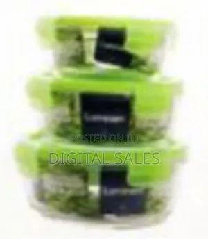 Set of 3 Round Glass Food Storage Containers