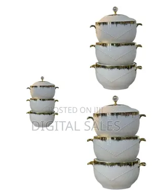 Elegant Stacking Ceramic Serving Dishes / Tureens Set