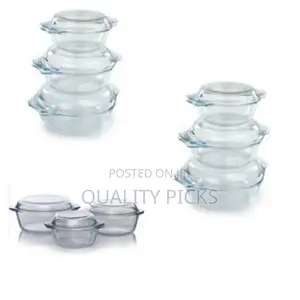 3 PCS Glass Casserole