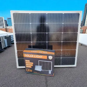 500w Blue Carbon Solar Flood Light for Security Compounds