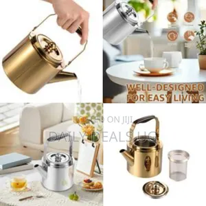Polished Stainless Steel Teapot / Serving Kettle (1.8l) - Multicolor