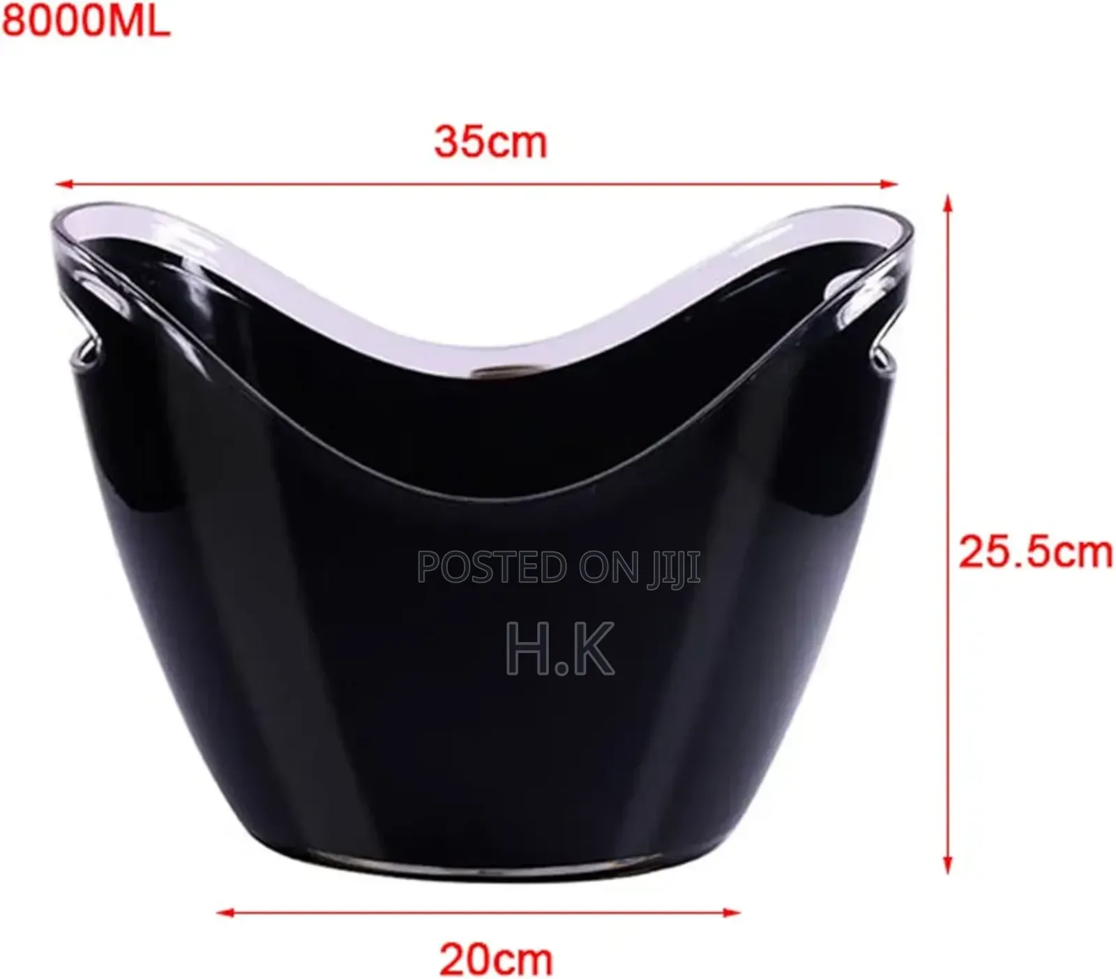 Plastic Ice Bucket With Ice Tongs