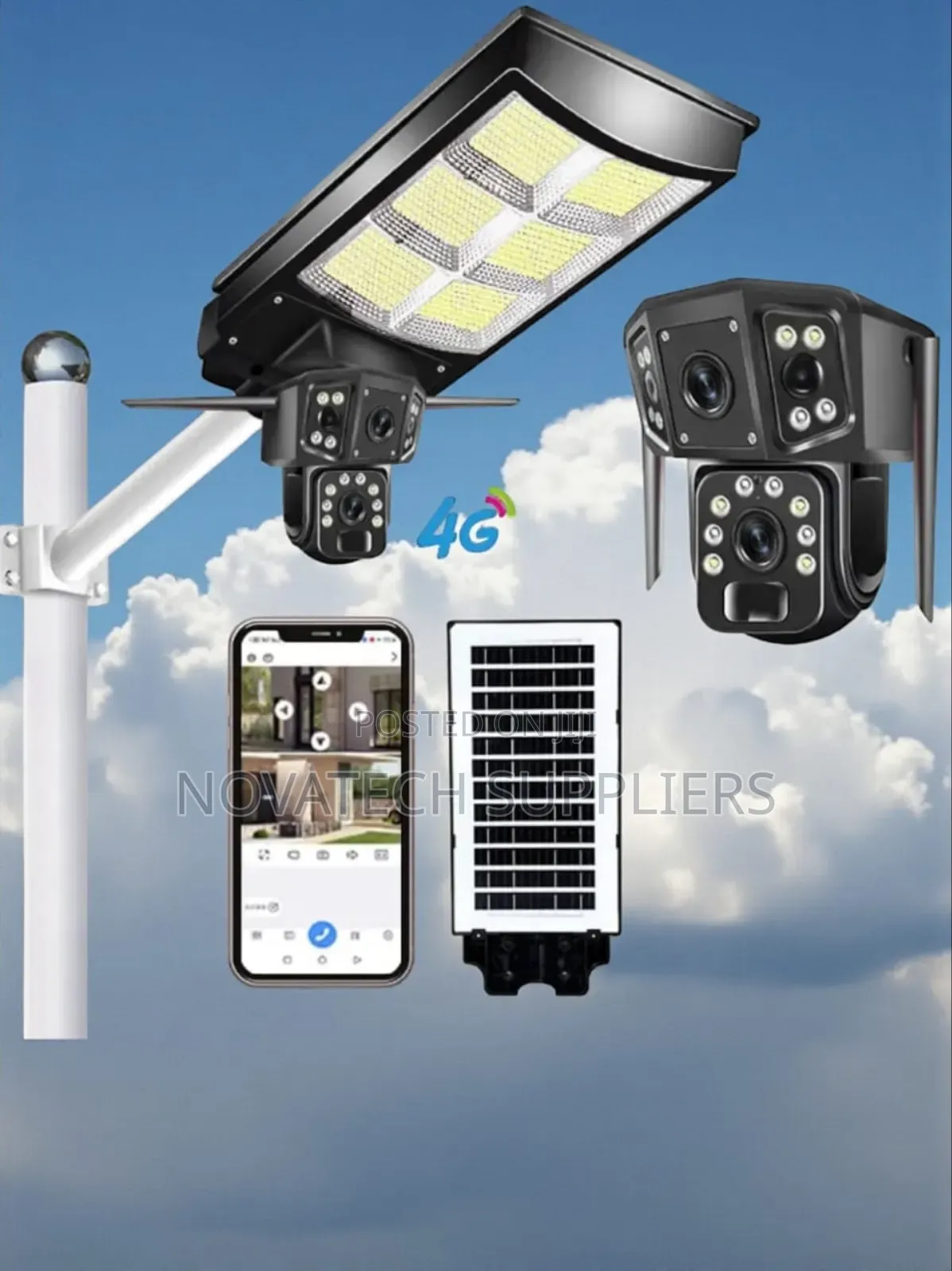 450w All-in-One Solar Light CCTV Camera