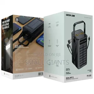 Green Lion Solar X 60000mah Power Bank Pd 20w - Black