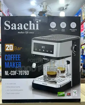 Aachi 20-Bar Coffee Maker With Digital Display, Model Nl-Cof-7076d.