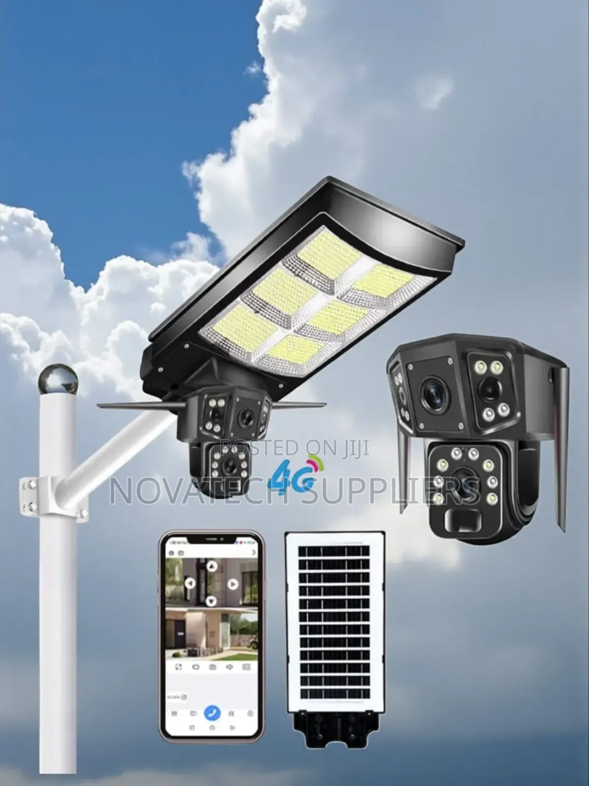 450w Solar Led Light With Wireless Security Camera