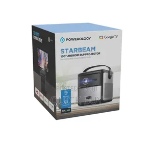Powerology Starbeam 100" Google DLP Rechargeable Projector - Black