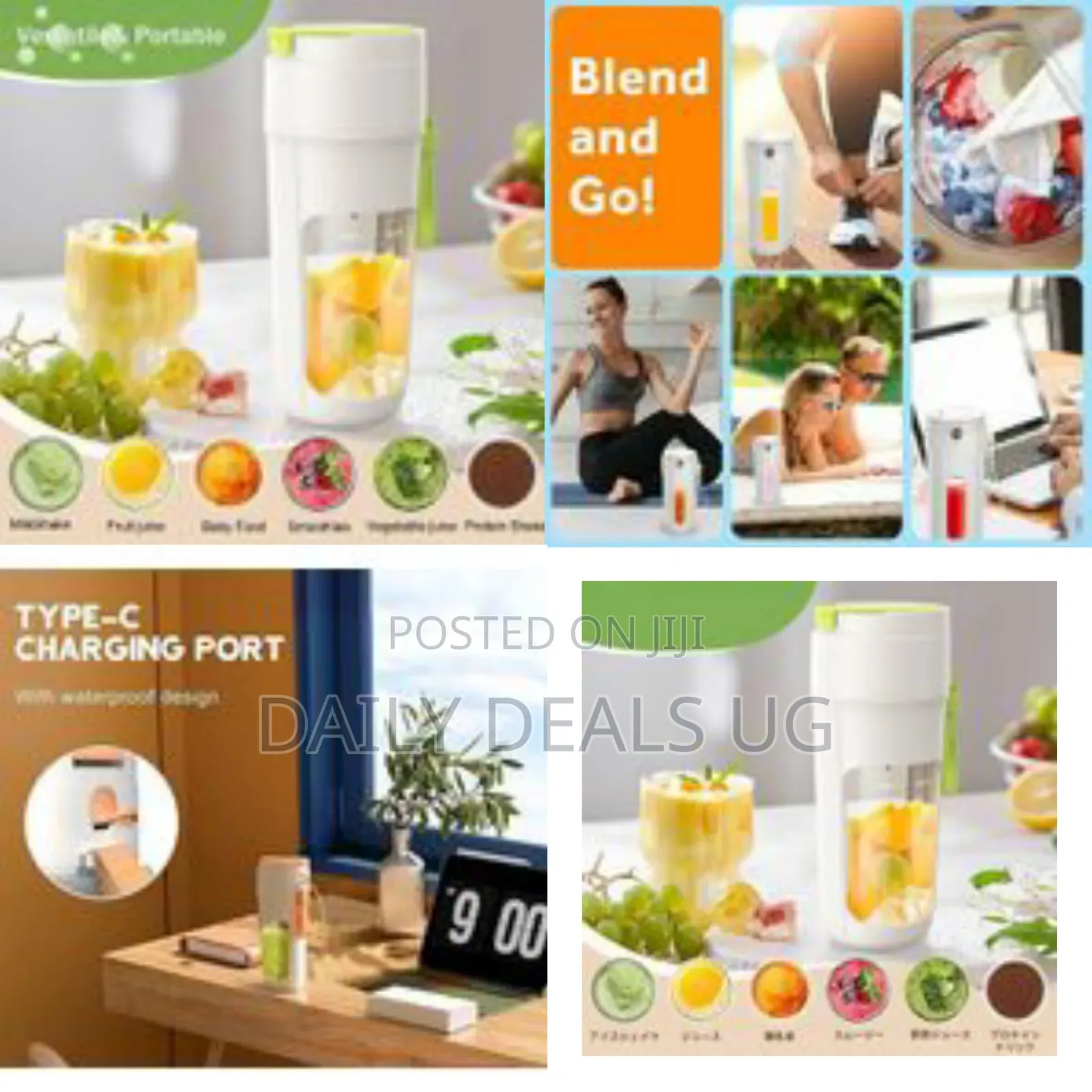 Versatile Portable Usb Rechargeable Blender Cup - Multicolor
