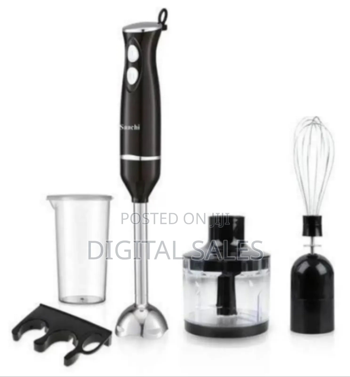 Saachi 4 in 1 Hand Blender With Dough Mixers and Vegetable Cutter