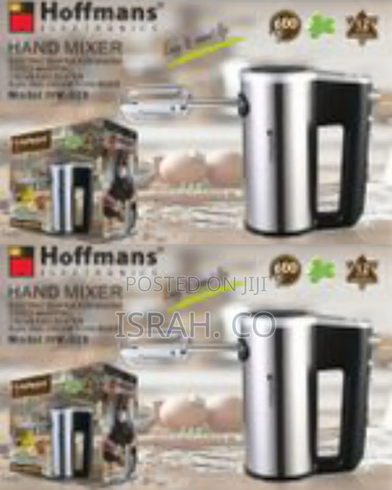 Hoffmans Hm-929 Electric 600w Hand Mixer With Double Rod Design