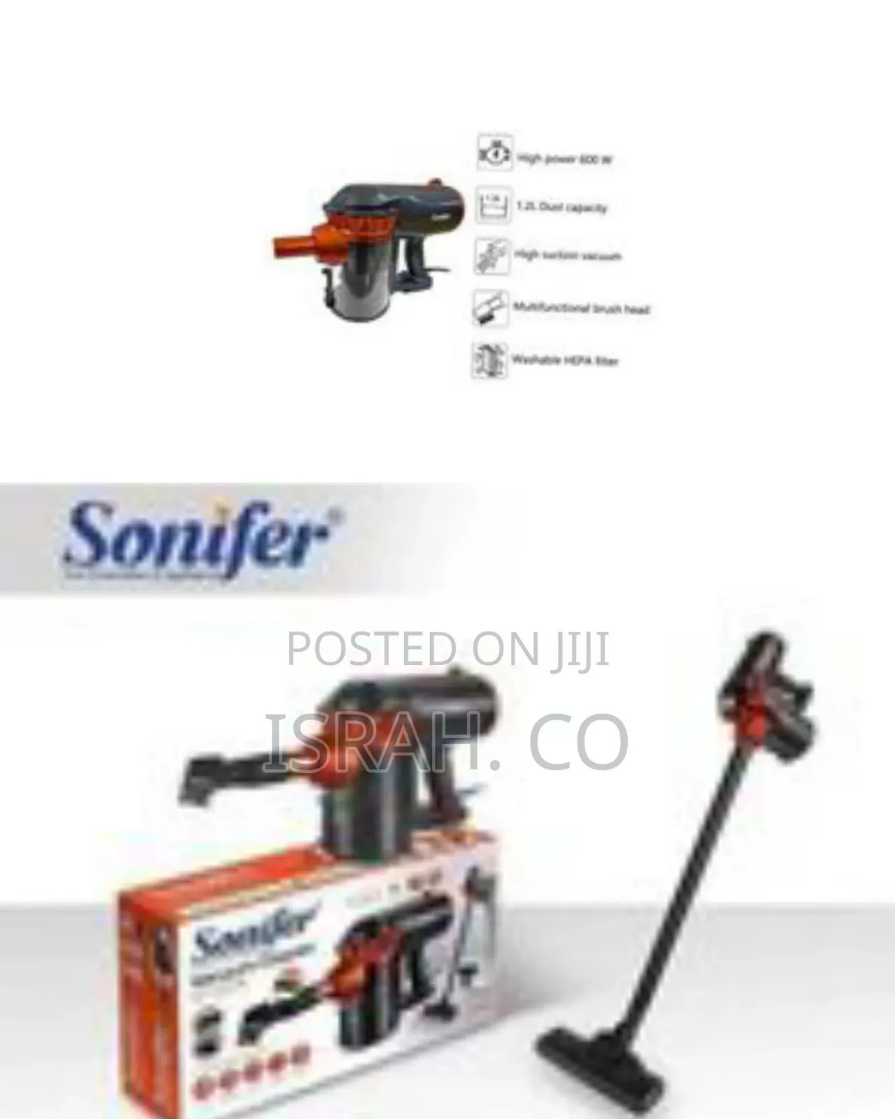 Sonifer Powerful Suction Stick Handheld Vacuum Cleaner