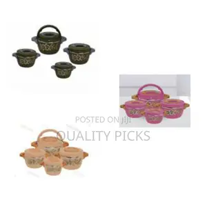 5pc Hot Pot Set Round Heat Insulated Food Warmer