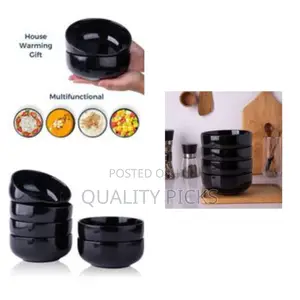 Sleek Black Ceramic Cereal/Soup Bowls