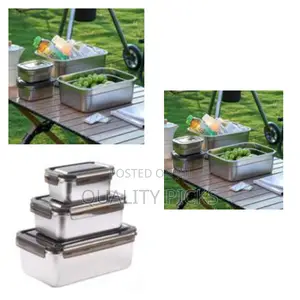 3 PCS 304 Stainless Steel Food Container Set