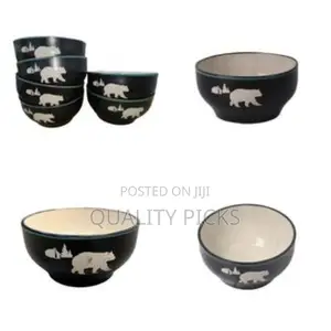 Black Ceramic Round Plates