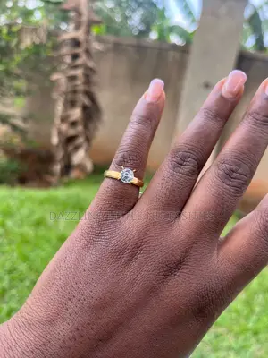 Lola Stainless Steel Engagement/Promise Ring - Size 16 (Gold)