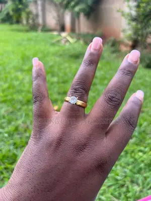 Karen Stainless Steel Engagement/Promise Ring - Size 18 (Gold)