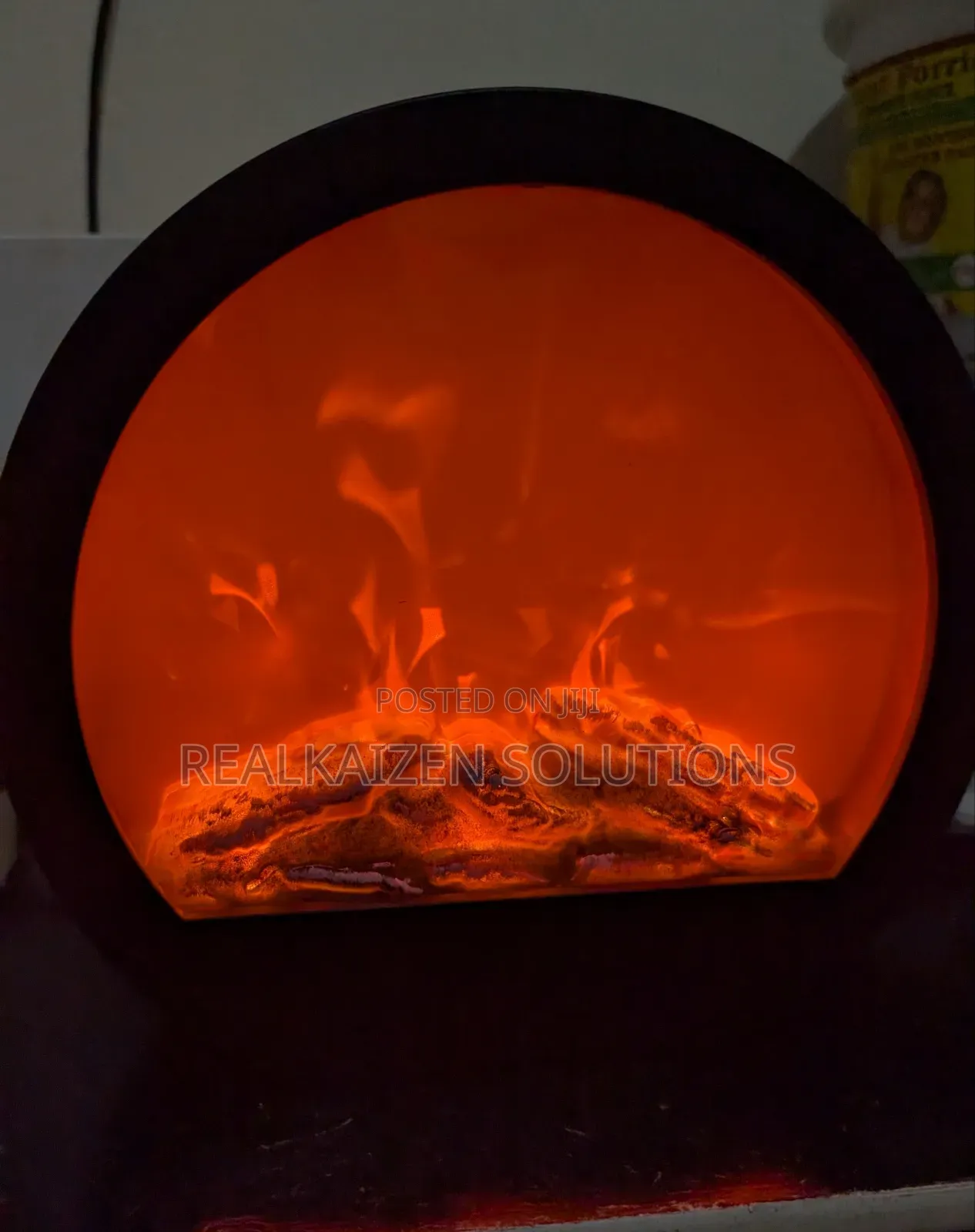 Electric Usb Operated Led Round Fireplace Ornament