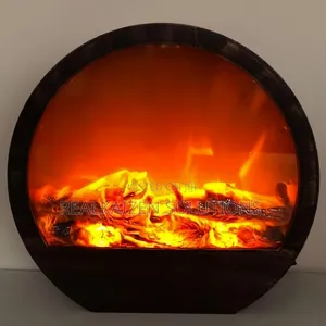 Electric Usb Operated Led Round Fireplace Ornament