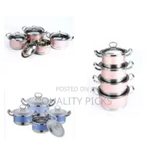 8 Piece Heavy Stainless Steel Saucepans/Cookware