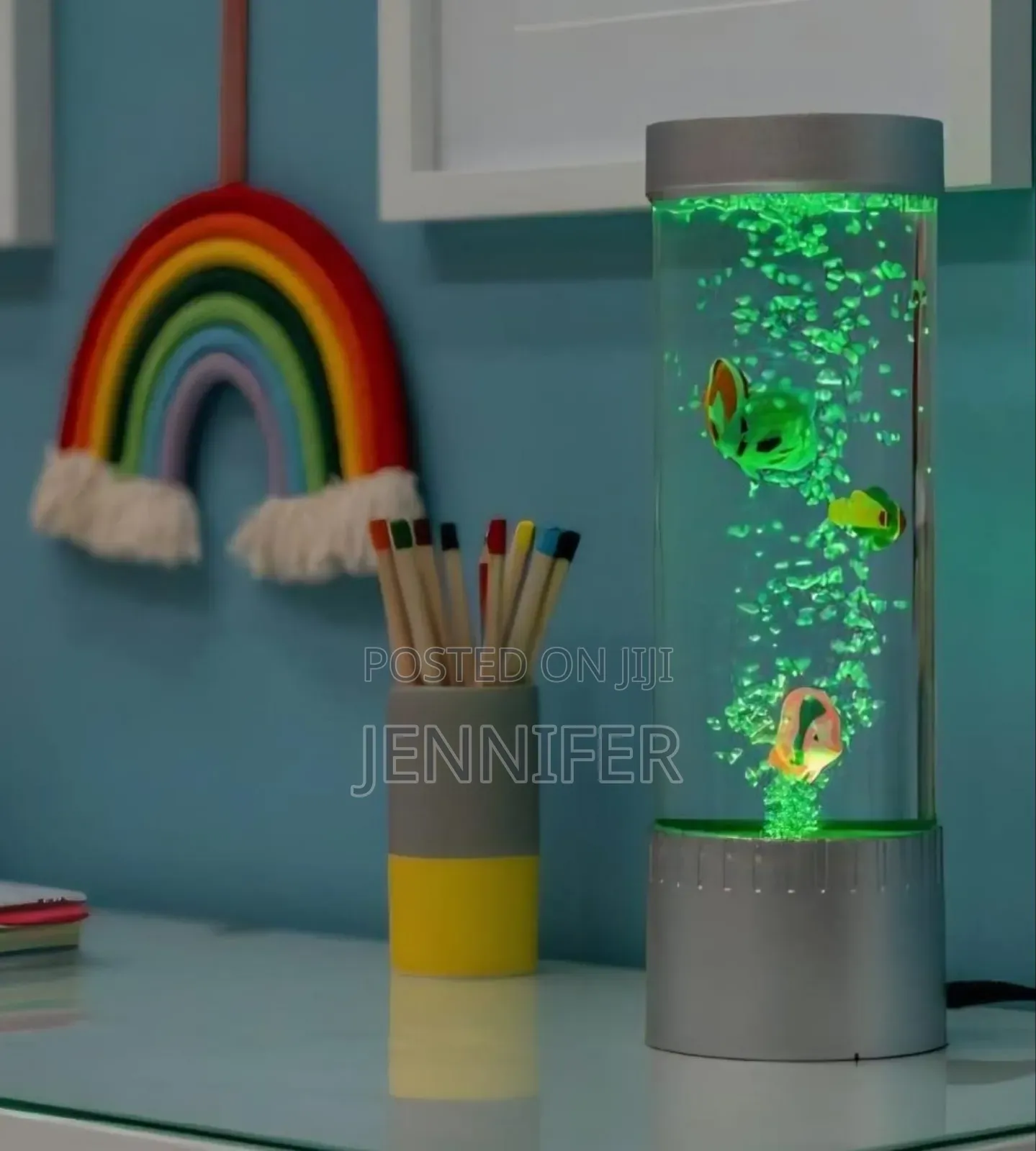 Bubble Tower Fish Lamp Bedside
