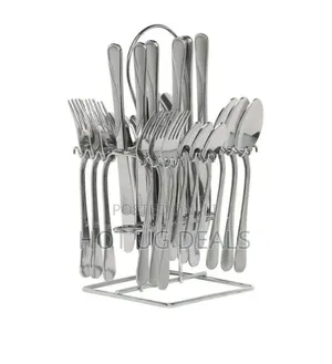 24-piece Stainless Steel Hard Body Cutlery Set With Stand