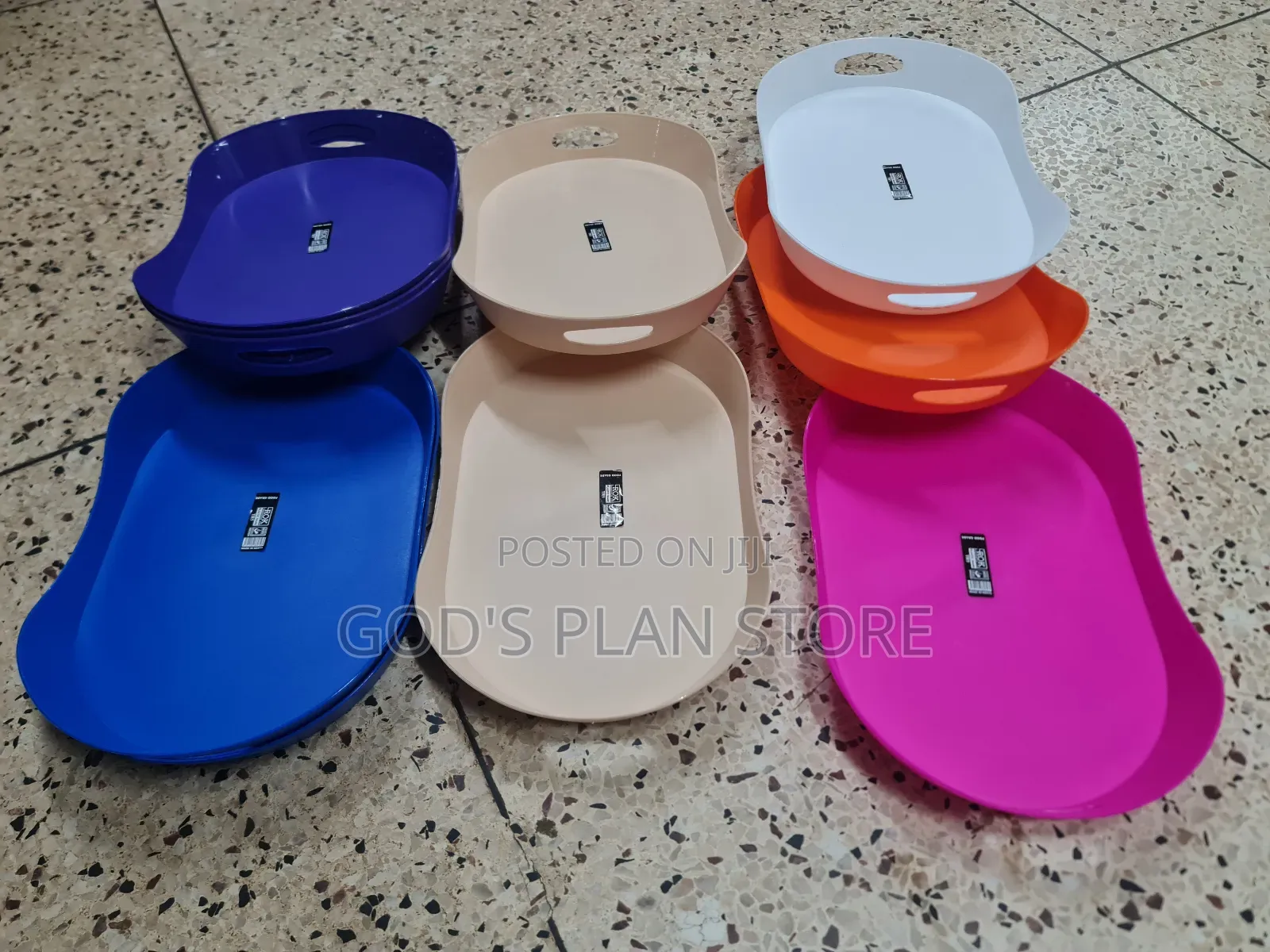 Wholesale Plastic Serving Trays 12pcs