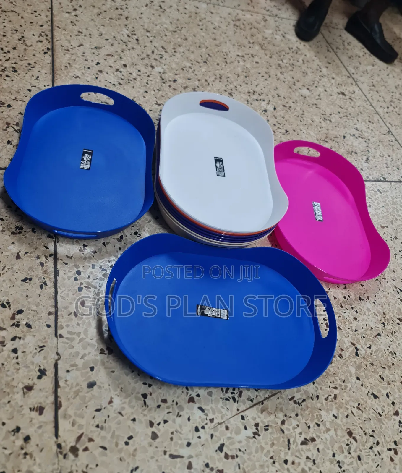 Wholesale Plastic Serving Trays 12pcs