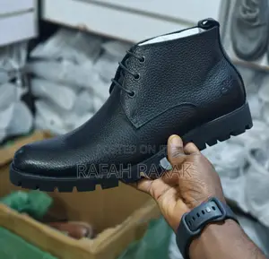 Men’S Black Timberland Premium Leather Formal Gentle Boots
