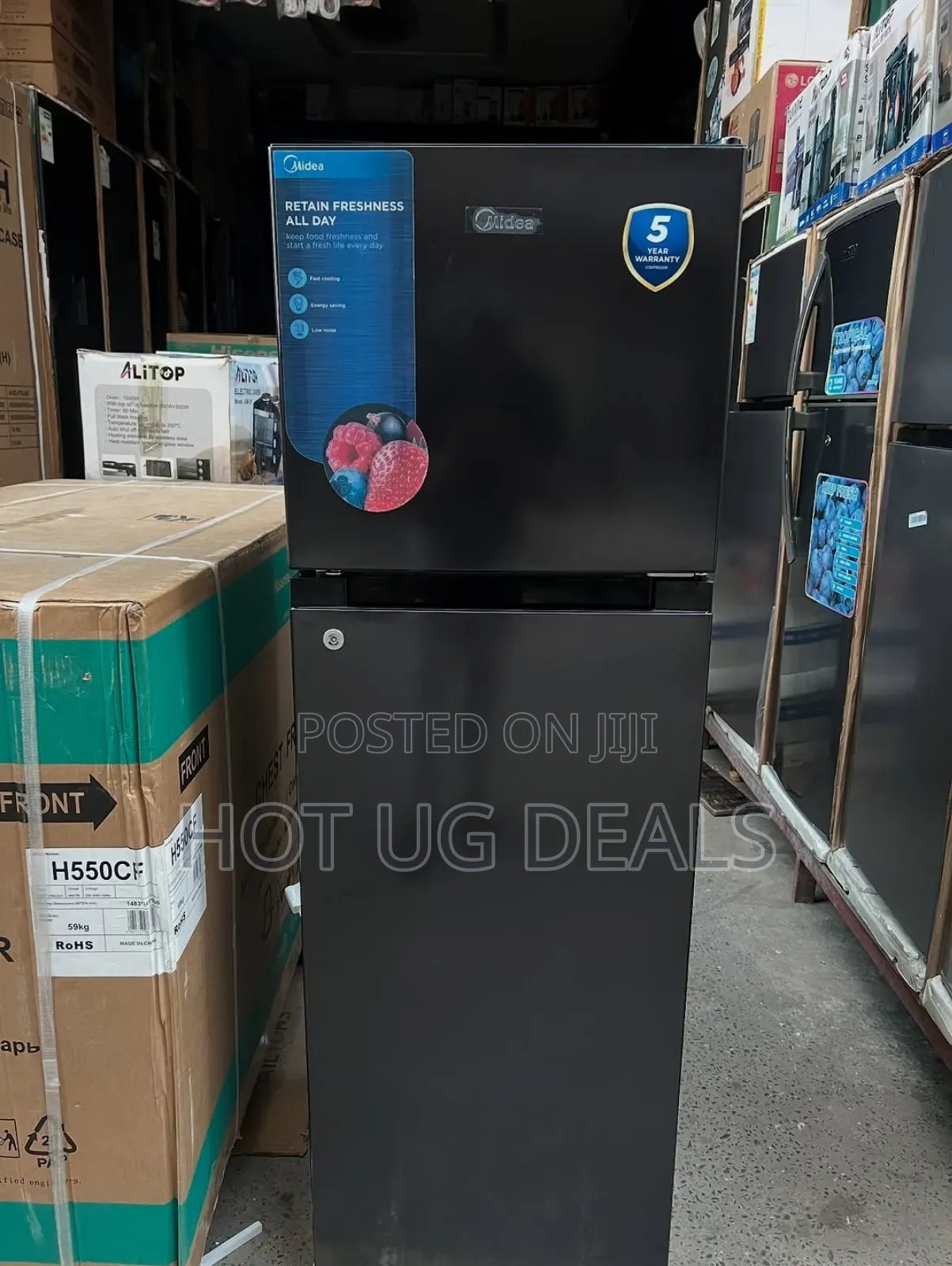 Midea 294l Fridge, (204l Net) Double Door Top Freezer Refrigerator