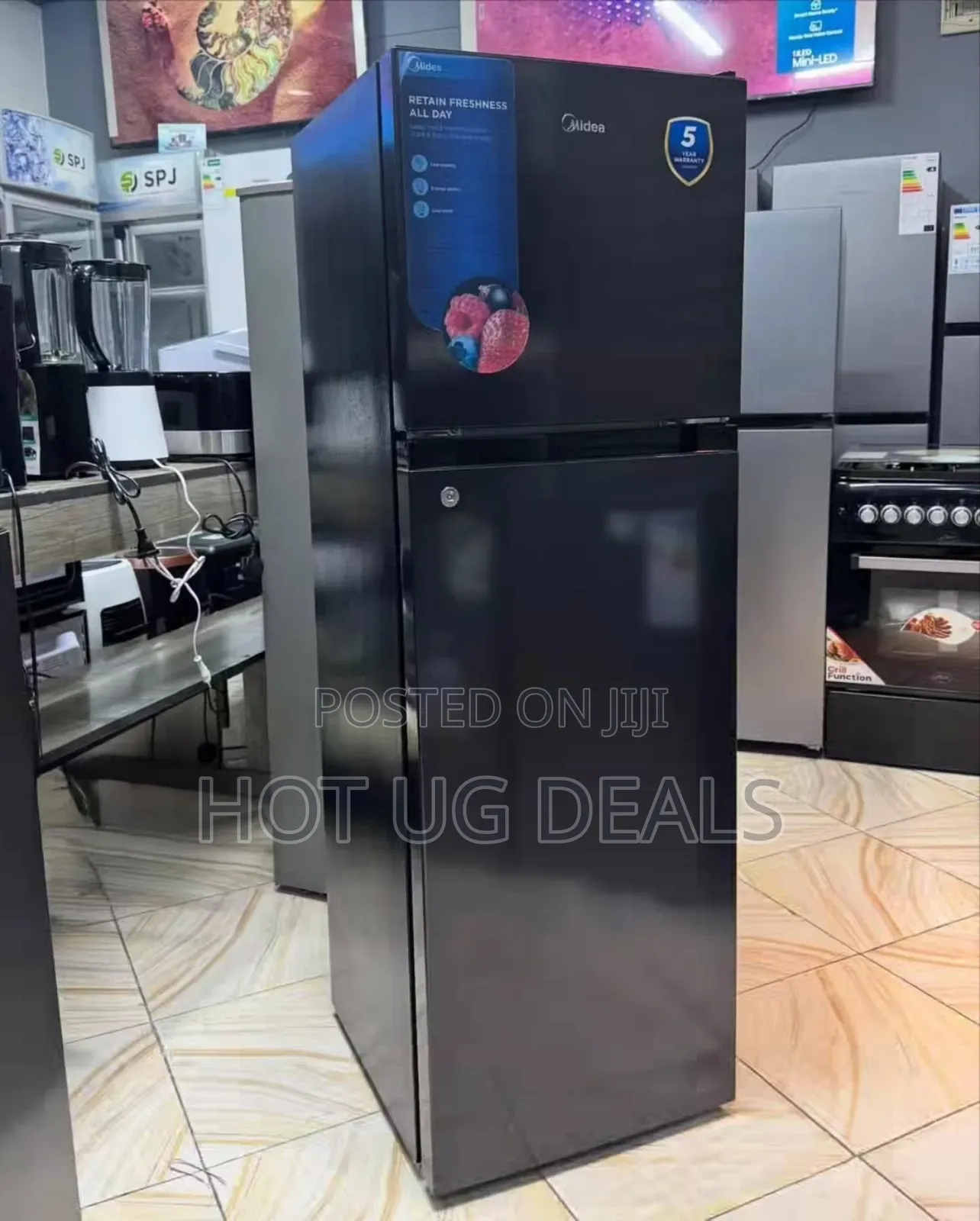 Midea 294l Fridge, (204l Net) Double Door Top Freezer Refrigerator