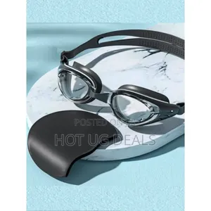 Professional Adult Anti-fog Swimming Goggle  And Cap Men Women