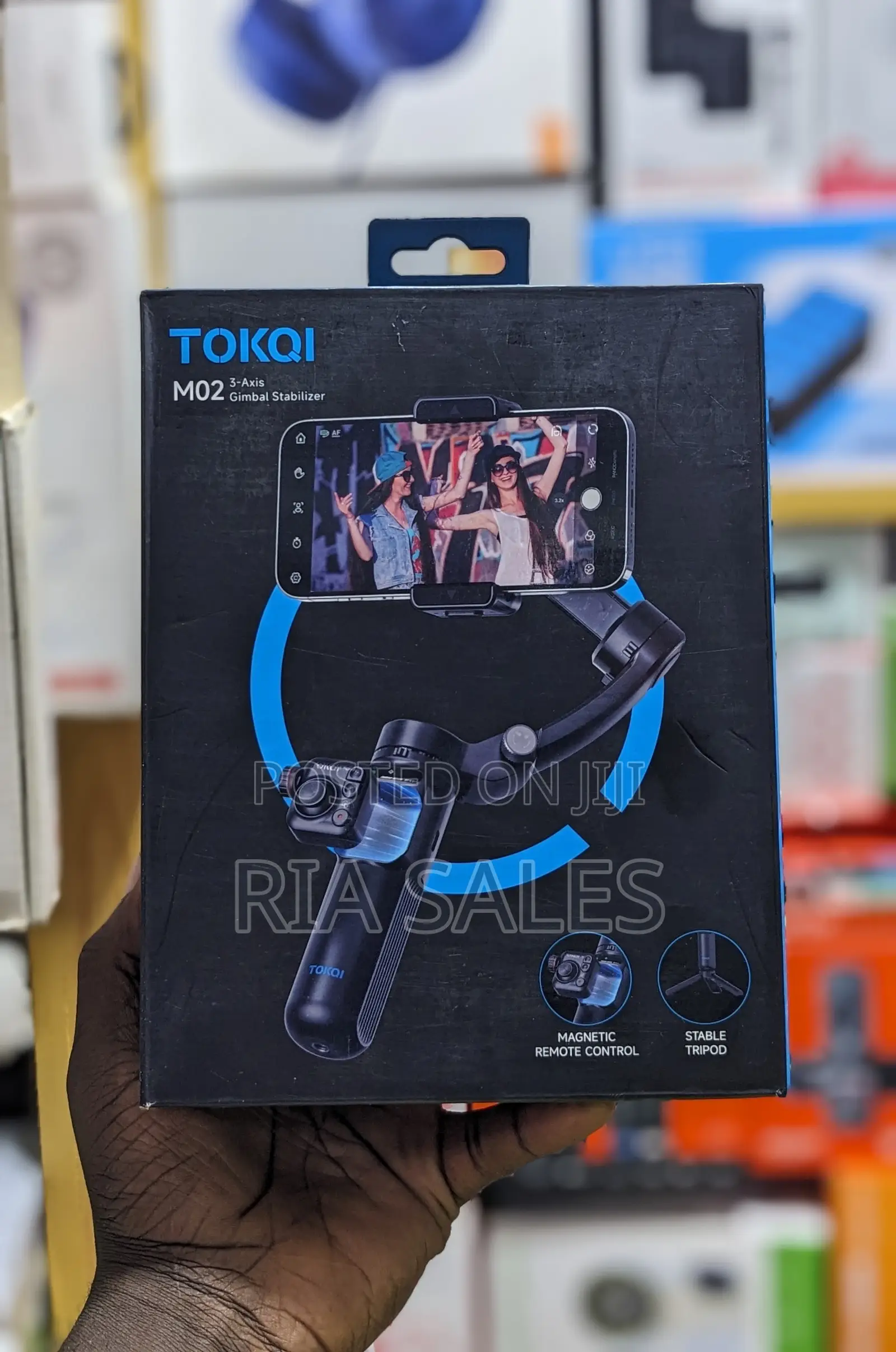 M02 3-Axis Handheld Gimbal Stabilizer Selfie Tripod,Detachable Remote
