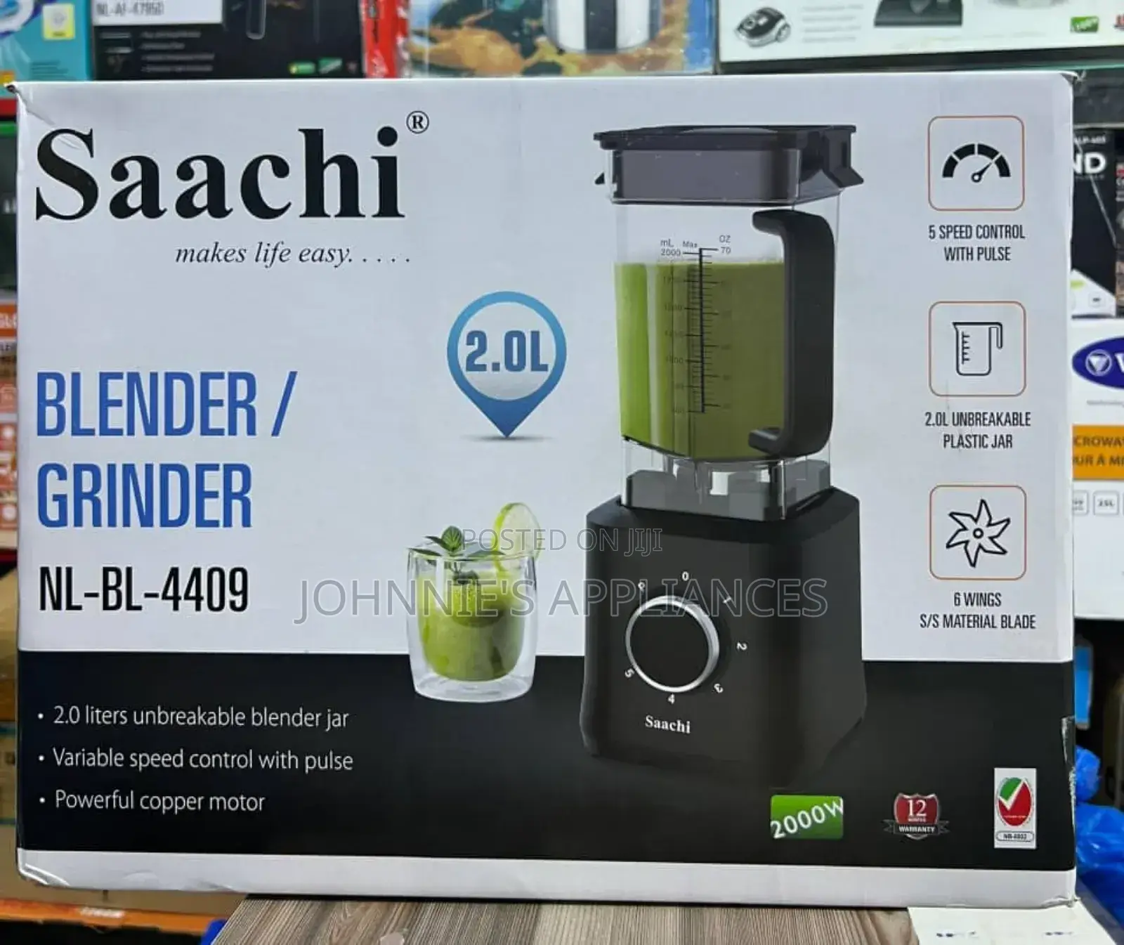 Saarch Electric Commercial Blender 2l