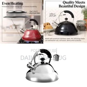 Premium Stainless Steel Whistling Stovetop Kettle With Tea Infuser