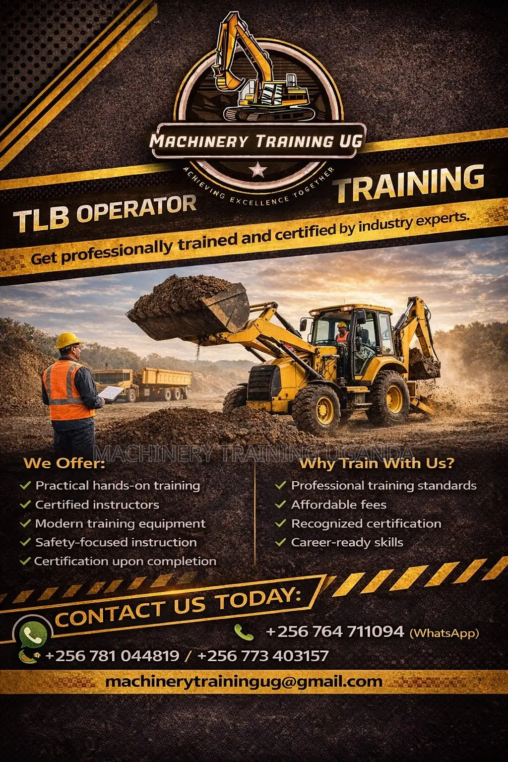 TLB (Backhoe Loader) Operator Training – Enrol Now
