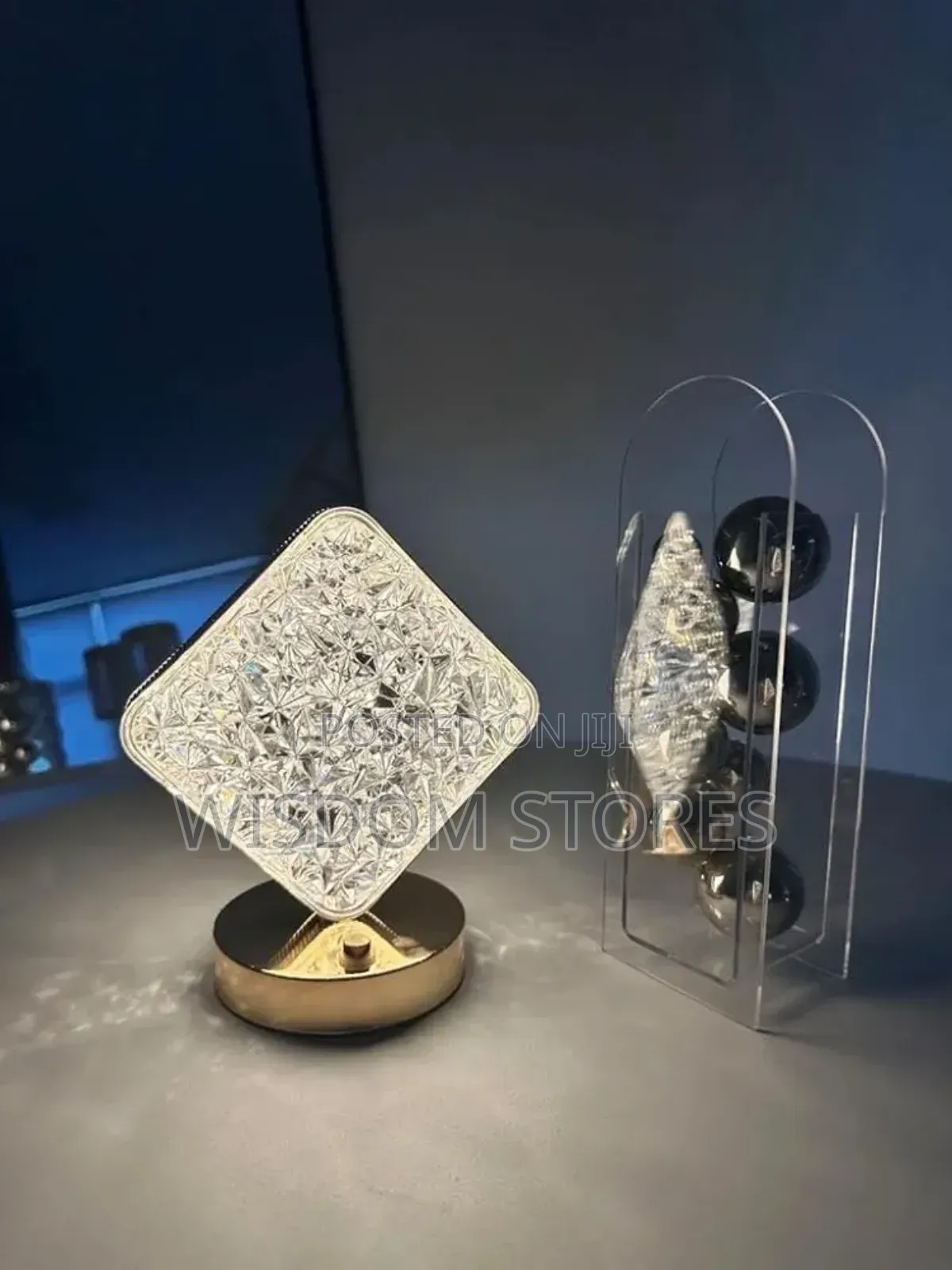 Square Shape Crystal Lamp