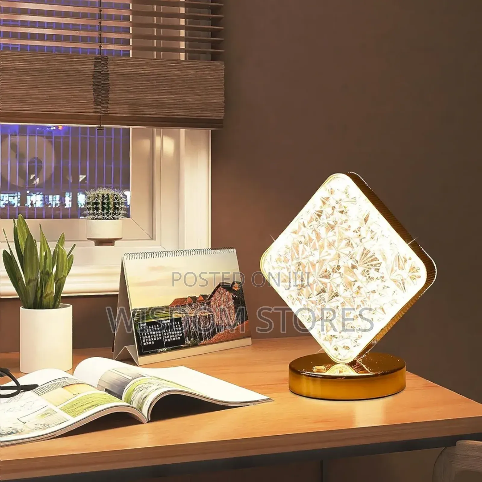Square Shape Crystal Lamp