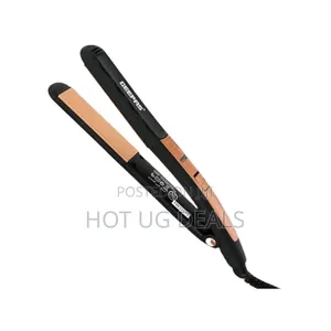 Geepas Hair Straightener With Ceramic Plates - Gold & Black