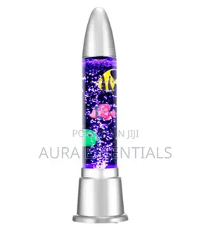 Rocket-Shaped Led Bubble Fish Lamp