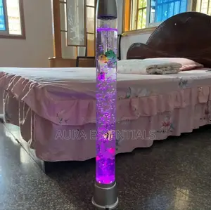 Global Gizmos 90cm Led Water Bubble Lamp With Fish