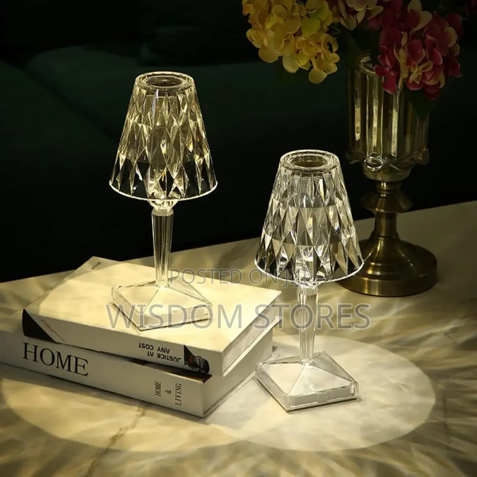 Crystal Diamond Table Lamp