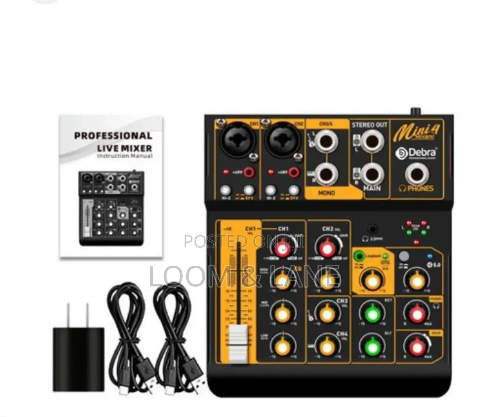 Portable 4-Channel Dj Mixer Console