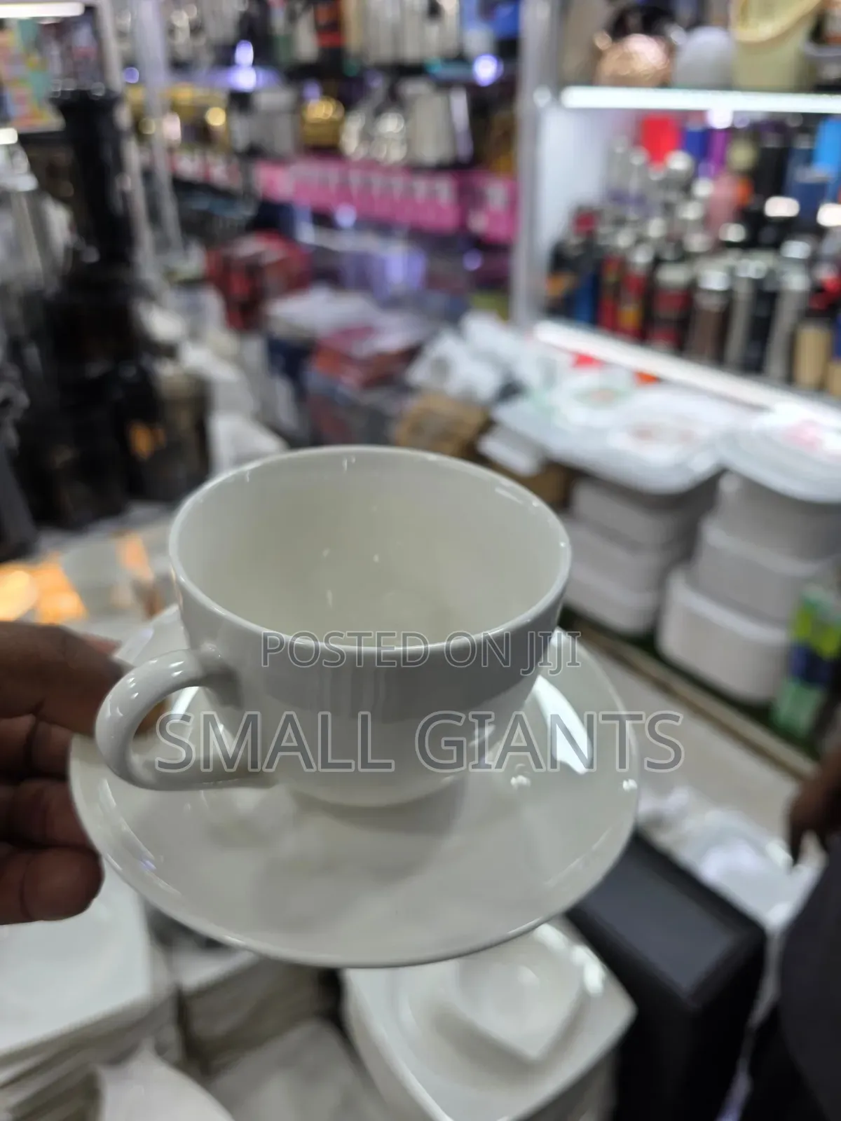 6pcs Plain White Ceramic or Porcelain Tea Cup and Saucer