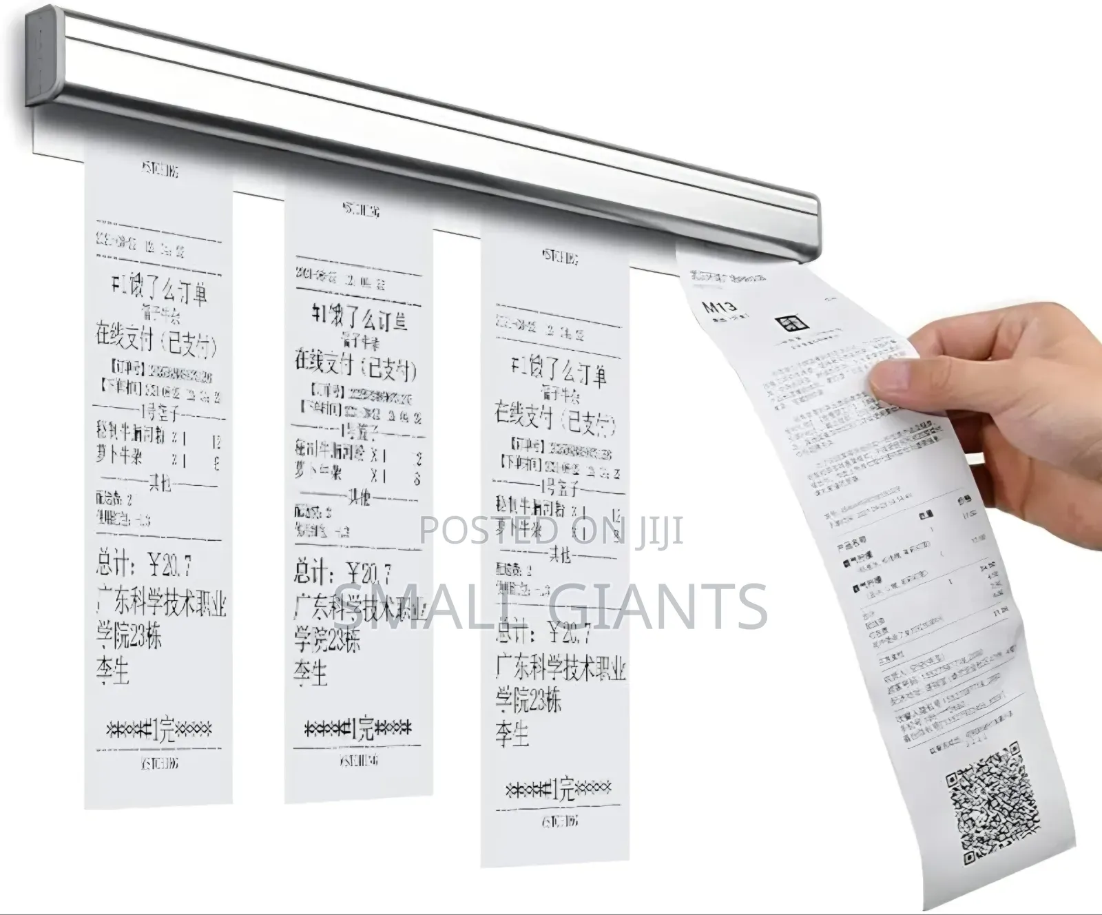 Wall-Mounted Aluminum Slide Check Rack Receipt Holder