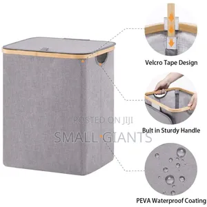 Bamboo Laundry Hamper Basket With Lid