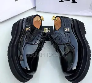 Original Men’S Black Shinny Louis Vuitton Chunky High Sole Oxford Shoe